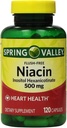 Spring Valley - Niacyna 500 mg, Flush Free, 120 kapsułki