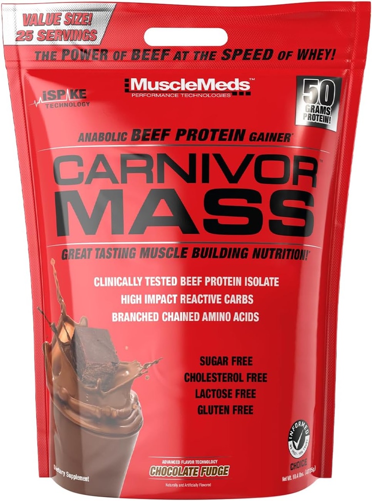 Chocolate Fudge Carnivor Mass 10lb przez MuscleMeds