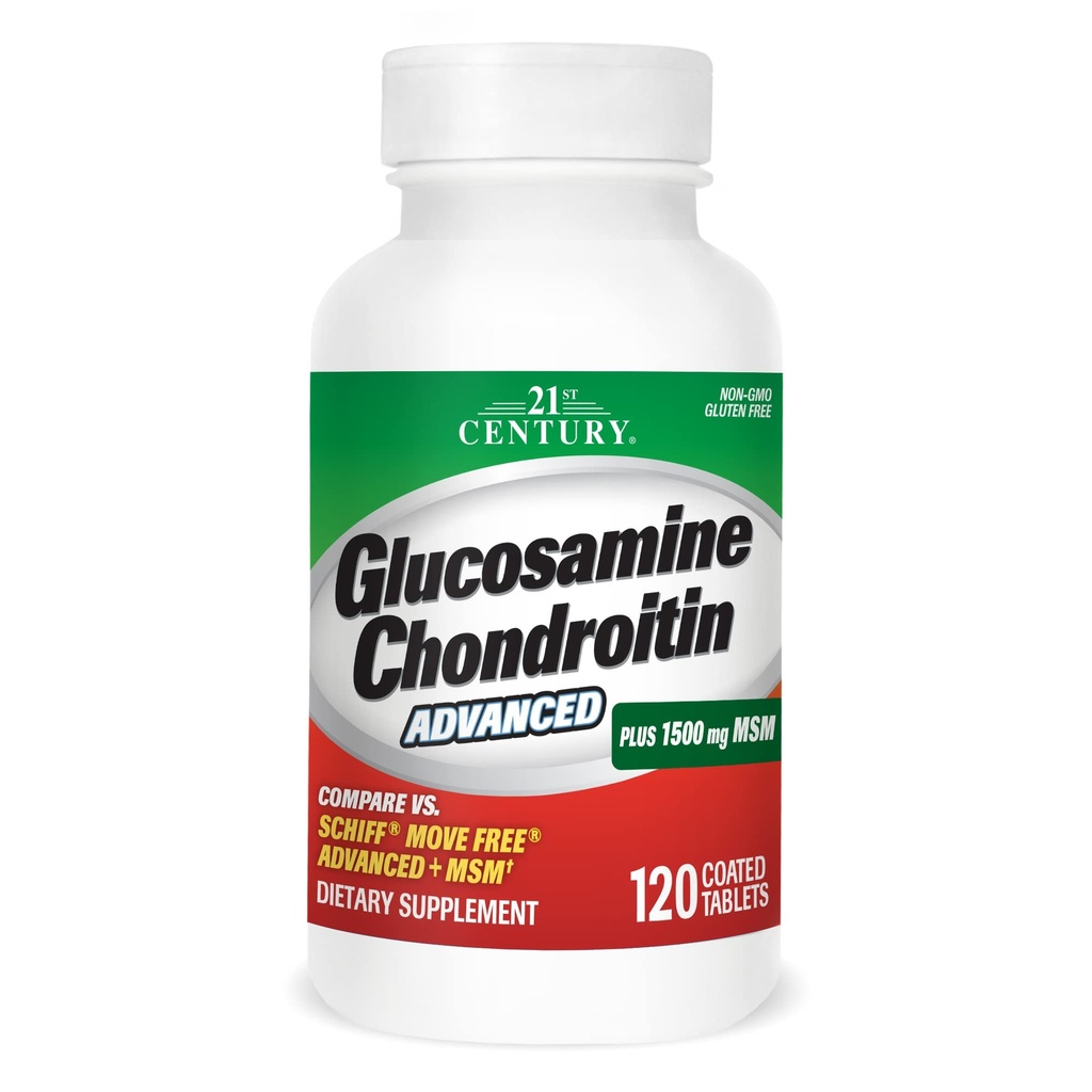 21 Century Opieka zdrowotna Glukozamina Chondroitin Advanced 120 Tabs (27291)