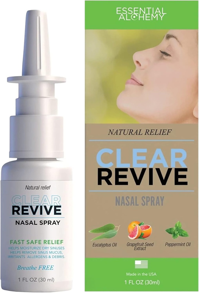 Spray do nosa, ulga alergiczna, szybka ulga w podrażnieniu błony śluzowej nosa i zatok, suchość i usuwanie muków, receptura Non Drowsy i Zero zależności (dorośli, 1pk)