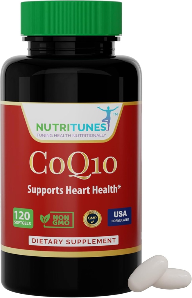 CoQ10 100mg Softgels - Wysoka Absorpcja Suplement przeciwutleniający dla Zdrowia Serca, Produkcji Energetycznej i Wsparcie Cellular - Nie-GMO, Gluten- Free - 120 Softgels, 4-Miesiąc Dostawy