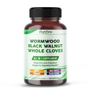 All- in-1 Wormwood Black Walnut Whole Goździki Ginger - Wspiera wątrobę Zdrowie i trawienie - Made in The USA -150 Kapsułki