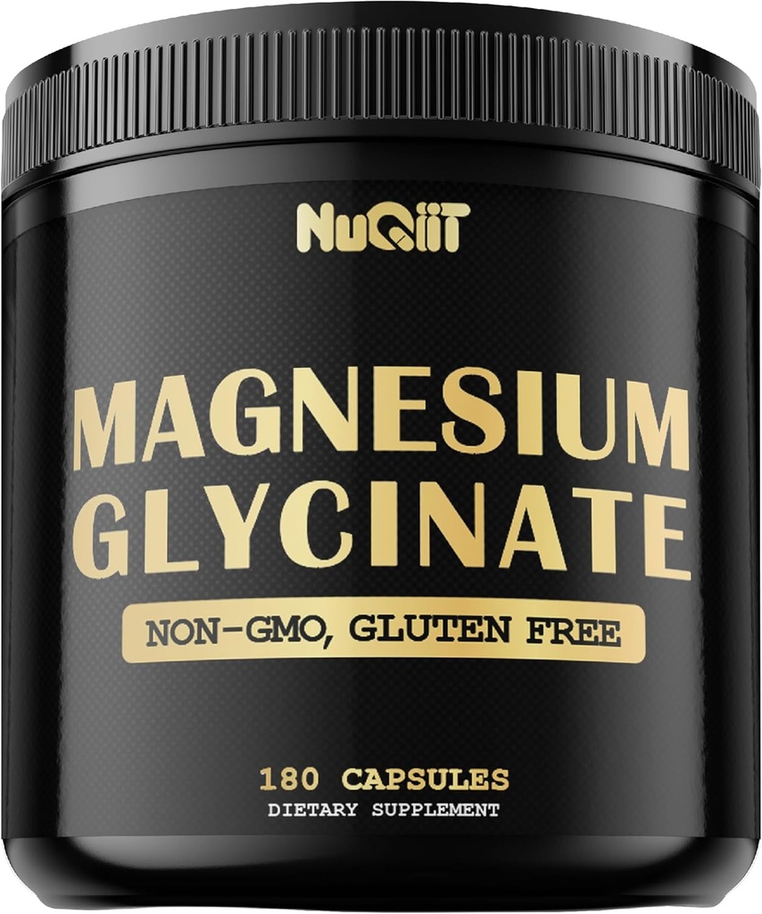 Magnezu Glicynian z 18% Elemental Magnezu mieszanki suplement - 180 Kapsułki - Mocne korzyści dla wsparcia zdrowia kości, Wzrost mięśni, Komfortowy nastrój i zdrowie serca
