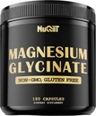 Magnezu Glicynian z 18% Elemental Magnezu mieszanki suplement - 180 Kapsułki - Mocne korzyści dla wsparcia zdrowia kości, Wzrost mięśni, Komfortowy nastrój i zdrowie serca