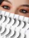 Naturalne rzęsy kocie Fałszywe rzęsy Mąka 14 mm Fałszywe rzęsy naturalne wygląd 0.1MM Cienki pasek szmaty Pack C Curl Fałszywe rzęsy Mąki kot rzęsy oczy 3D Volume Siligli rzęsy 7 pary