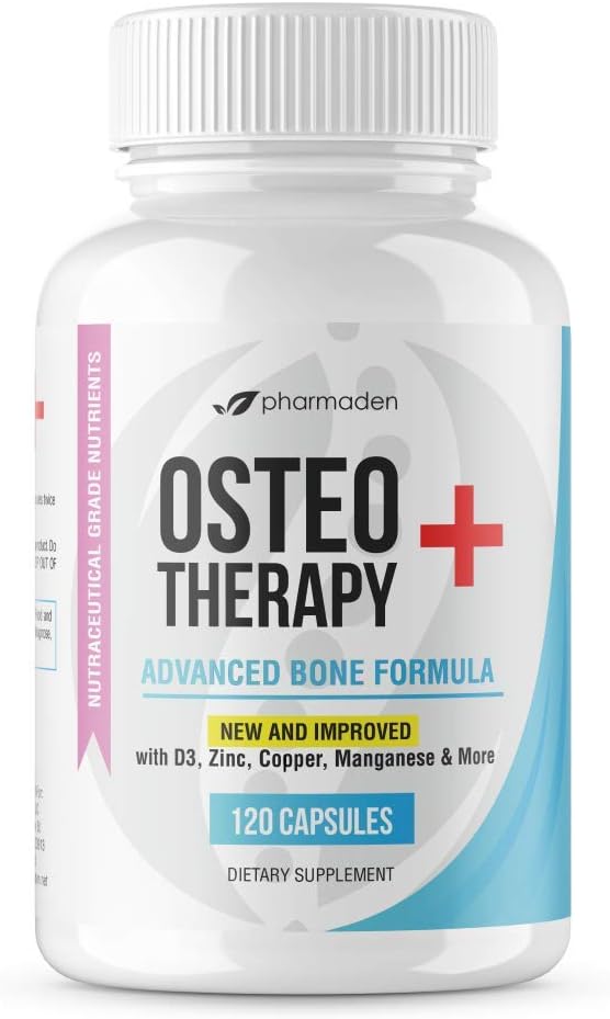 OsteoTerapia + zaawansowany suplement wsparcia kości - Witamina C, MK4 / MK7, Wysokie pochłanianie wapnia, mangan, magnez