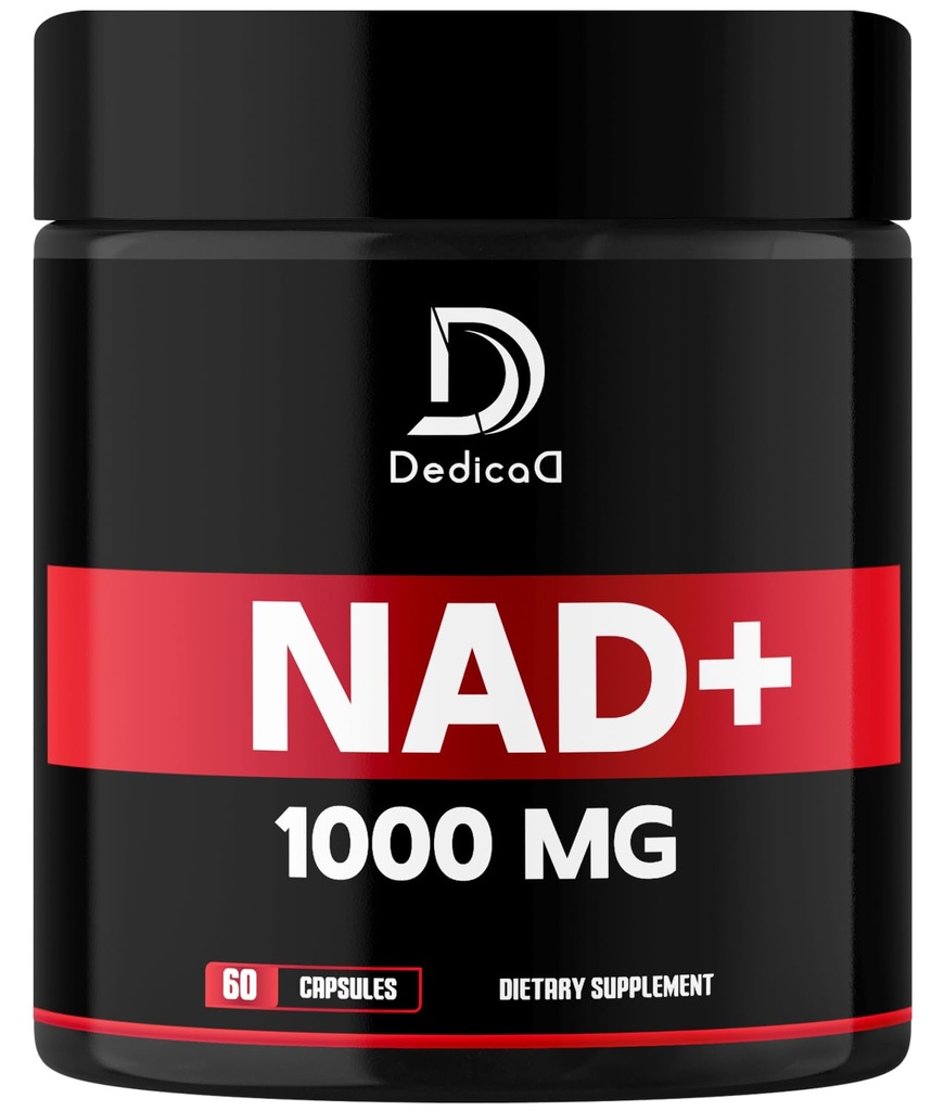 Suplement NAD 1000 mg - Czysty suplement NAD - Naprawa energii i DNA, Obrona starzenia, Funkcja mózgu - 60 Kapsułki