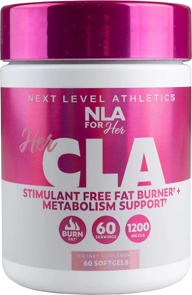 NLA Dla jej CLA, 1200 mg, 60 Hrabia - Brak kofeiny lub stymulantów, Pomoc w spalaniu tłuszczu, Zwiększenie Metabolizm, Wzmacnia system immunologiczny, Zwiększenie siły i wytrzymałości, Calorie Burn z Omega 6- Kwasy tłuszczowe