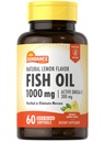 Sundance Fish Oil 1000mg Xiv 124; 60 Softgels Xiv 124; Natural Lemon Flavor Xiv 124; with Active Omega-3 Xiv 124; Non-GMO and gluten Free Supplement