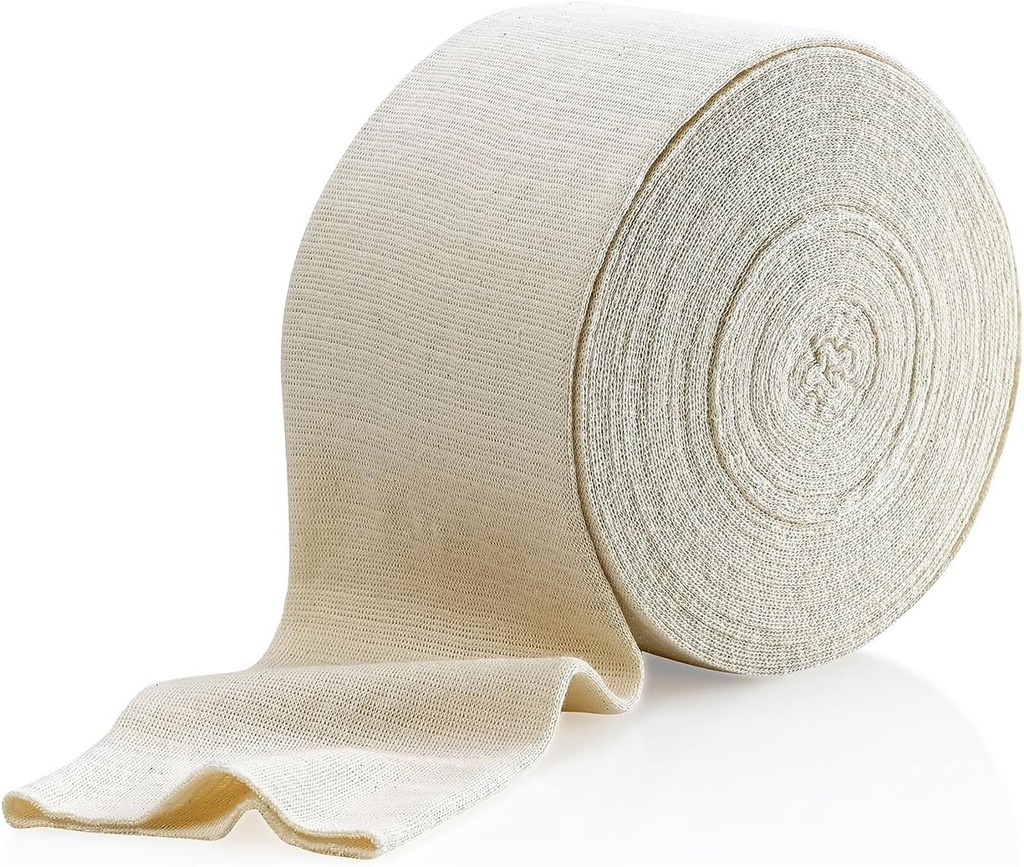Elastyczne tubular wsparcia Bandaż Rozmiar F, 10M Box - Naturalny kolor (4 "x 33 Stopy) dla dużych bandaż wsparcia kolana - średnie do dużych Thigh, Cotton Spandex