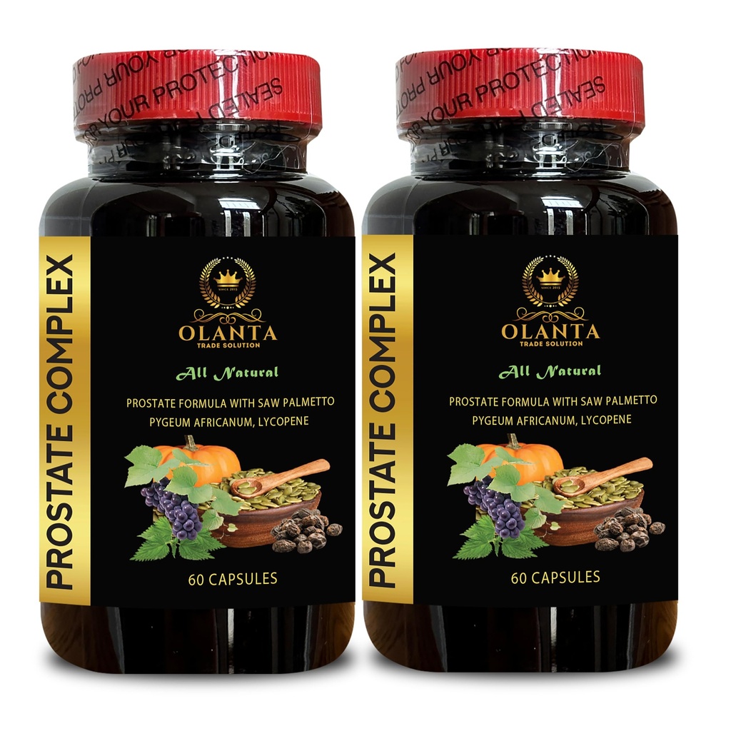 Prostate Complex All Natural - Prostate Complex Supplements for Men, Supplement for Men, Prostate Supreme with Saw Palmetto - 2 butelki 120 kapsułek