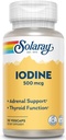 Solaray Jod 500 µg XI124; Może pomóc wspierać zdrowe czynności tarczycy, Metabolizm, Focus and Energy XI124; Non-GMO, Vegan XI124; 30 VegCaps XI124; Opakowanie 2