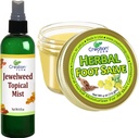 Jewelweed Topical Mist 8 Oz i ziołowe stopy Salve 4 Oz - Rozwiązania dla Itch, aby łatwiej cieszyć się codziennym