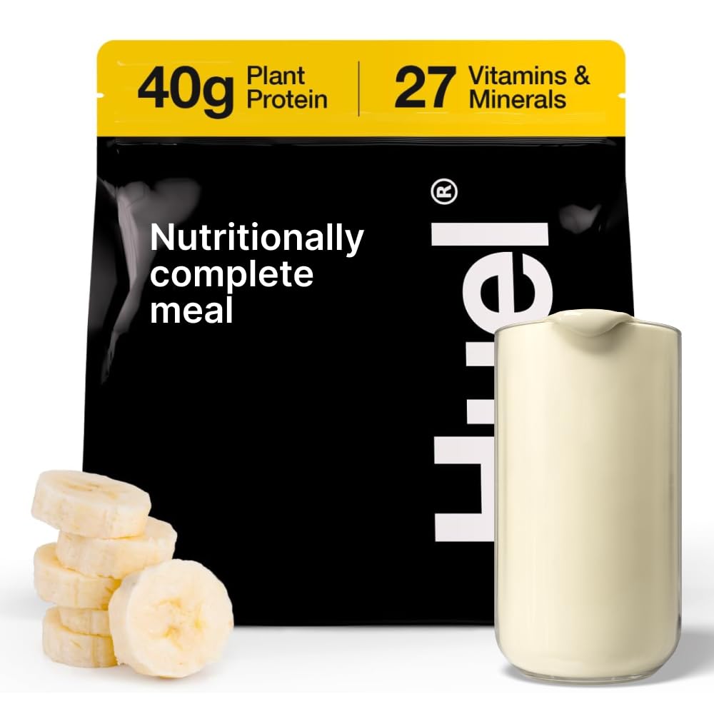 Huel Black Edition Xi124; Banana 40g Wegan Protein Powder Xi124; Nutritional Complete Meal Xi124; 27 Witaminy i minerały, Gluten Free Xion 124; 17 Służenia Xi124; Scoop nie jest wliczony w celu zmniejszenia tworzyw sztucznych
