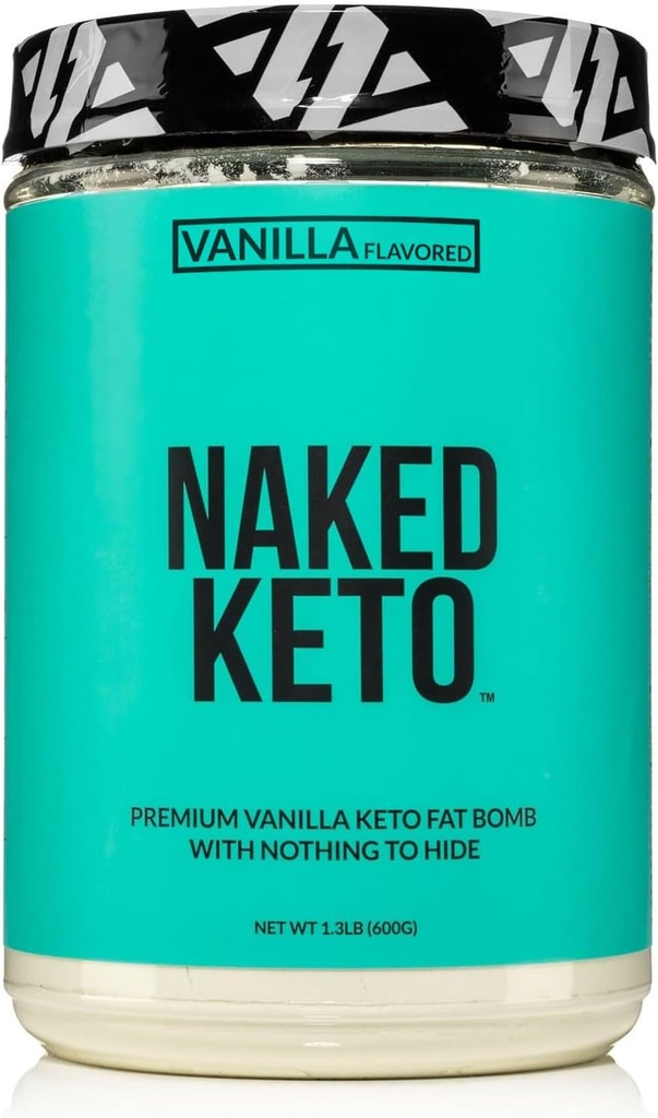 Nagi Vanilla Keto - Premium Vanilla Keto Fat Bomb Powder - Nic sztucznego - Bezglutenowy Keto Bomb Vanilla Mct Oil Powder bez Gmos - 1.3 Lb