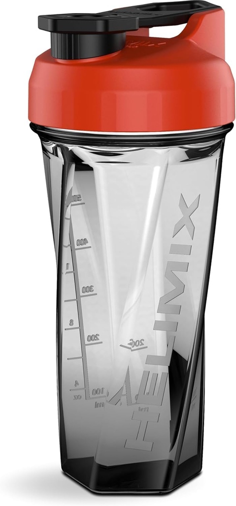 HELIMIX 2.0 Blender Blender Butelka shaker, 29 Płynne Ounces, Plastic, No Shaking Akcesoria Needed, Odor Resistant, Leak Proof, Trwały, Łatwy do czyszczenia, Sturdy Loop for Transport