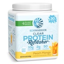 Sunwarrior Clear Protein Powder Plant- Based Water Mix, Wegan i odświeżacz białka i suplement do nawadniania 10g na serwowanie brzoskwini Mango aromatyzowane 420g Tub 30 Służenie