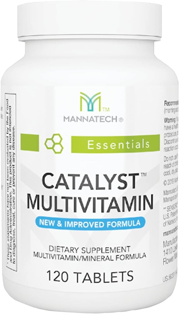 Mannatech Catalyst Multivitamin 120 Tablets, Maximize Your Multivitamin. Provides Antioxidants Vitamin A, Vitamin C, and Vitamin E, Now with Ashwagandha to Support You Physically and Emotionally