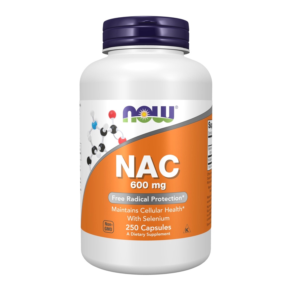 Teraz suplementy, NAC (N- Acetylo Cysteina) 600 mg z Selenium, 250 kapsułki Veg