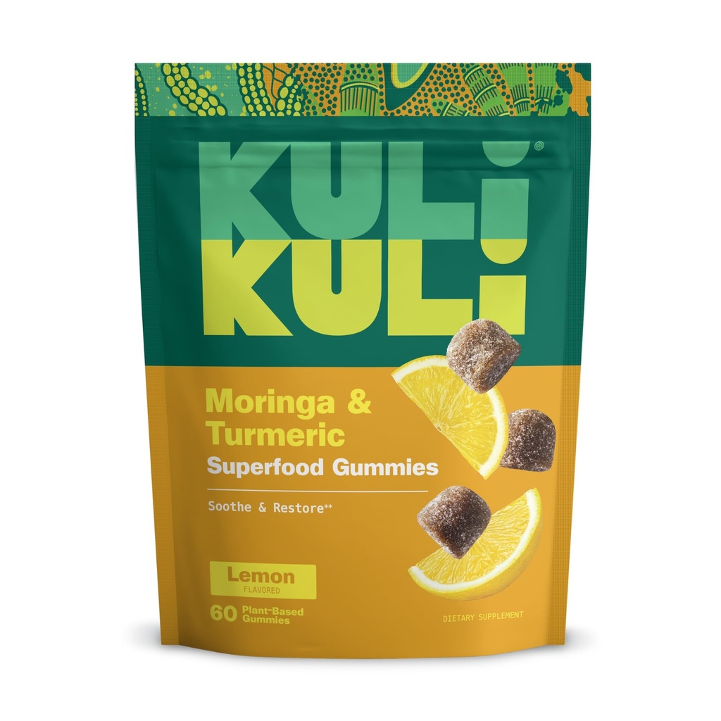 Kuli Kuli Super Gummies Energy - Suplementy energetyczne z Moringa, Wolny od kawy Natural Energy Booster - 60 Non-GMO, Gluten- Free Gummies Moringa