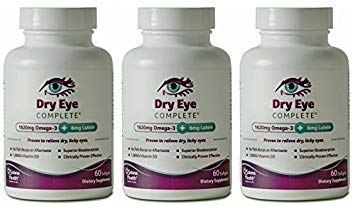Suche oko Kompletne, przygotowane do suchych oczu. Ultimate Vision Health Składniki: Omega- 3, Omega- 7, Luteina, Witamina D3 (3 Dostawy Miesiące)
