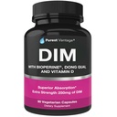 Pure DIM Supplement 250mg Diindolylometan Plus BioPerine i Dong Quai - Hormon Balance Support for Women and Men, Menopauza & Estrogen Support - 90 Kapsułki wegetariańskie
