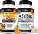 65 Miliard CFU Daily Probiotic Supplement (1 miesiąc dostaw) Plus kurkumina kurkumina z Black Pepper Extract 1500mg Complex (Rozmiar próby)