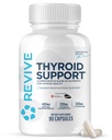 Revive MD Thyroid Supplement Supplement for Men & Women - Kompleksowy Mieszanka Nutritents Wspomaga Zdrowe Funkcje Thyroid z witaminą, minerały i zioła (90 Kapsułki, 30 Słupki)