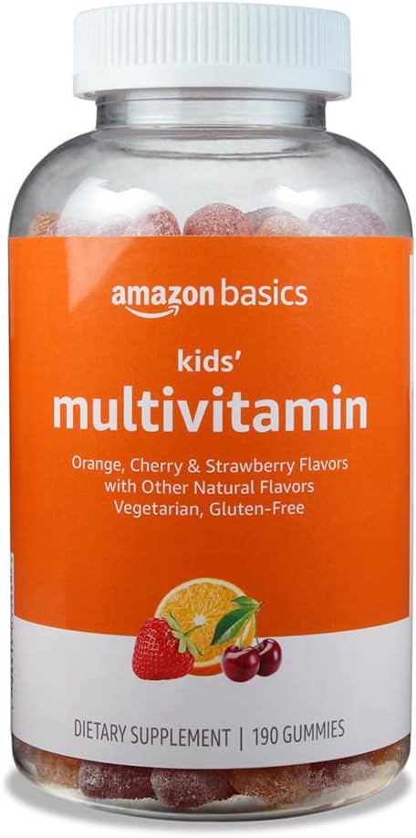 Basics Kids 'Multivitamin, 190 Gummies, Orange, Cherry & Strawberry (Poprzednio Solimon)
