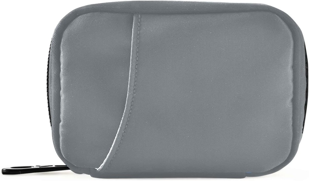 Naanle 7 dzień pil Case Travel Pill Torba organizacyjna z Zipper Portable Weekly Case Compact Rozmiar dla posiadacza suplementu witaminy, Solid Color Grey