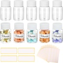 10szt. Butelki na pióro ze ślepymi etykietami - 30ml pojemniki na leki z nakrętkami - plastikowy pusty mały pojemnik na pióro ciecz - Proof Clear Sample Jar for Dispense for Liquid Solid Name Stickers