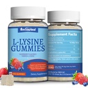 2 Opakowanie L- Lysine 1000mg Gummies, Suplement do łysienia dla dorosłych, Wsparcie immunologiczne, Wsparcie formacji kolagenu, Non-GMO, Wegan, Gluten Free - 120 Liczby