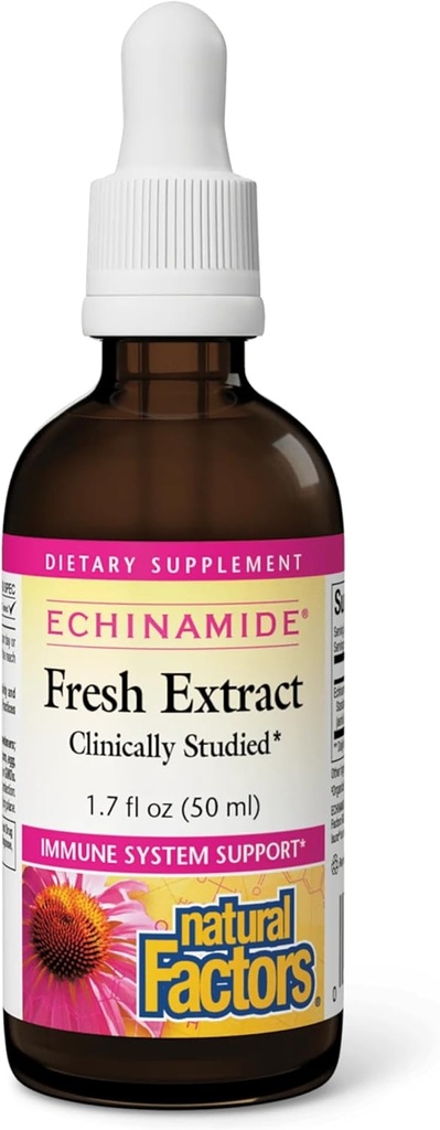 Czynniki naturalne - Ekstrakt Echinacea Echinacea Fresh Herb, Wsparcie układu immunologicznego, 30 Służenia (1.7 oz)