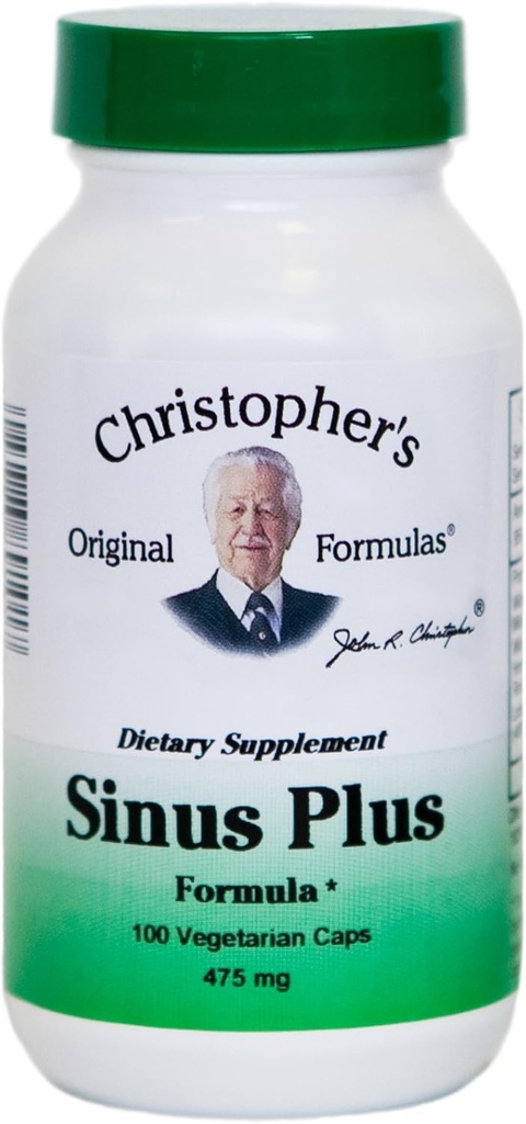 Oryginalne wzory Christophera Sinus Plus, Kapsułki wsparcia Sinus, Whole Herb Synergistic Blend, 100 Count