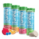 Nuun Vitamin Electrolyte Tablets z witaminą D, C, E, A, & B6, Kwas foliowy, Magnez & 4 Inne niezbędne elektrolity, Gluten Free & Vegan, Mieszane owoce, 4 Pack (48 Służenie ogółem)
