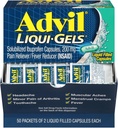 Advil Liqui- żele Ból Reliever / Fever Reducer, Rozpuszczalny Ibuprofen 200mg, 2 / Pakiety, 50 Pakiety / Pudełko (016902)