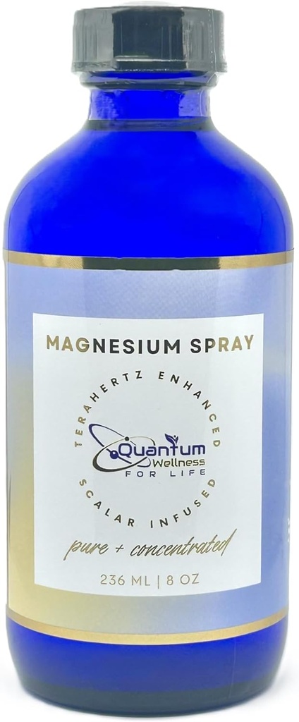 Magnezu rozpylać Refill, Scalar energii Infused, Czysty i organiczny, Made in USA, Opakowania szklane (8 Oz Refill)