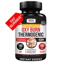 Kaya Naturals Oxy Burn - Termogeniczna formuła ziołowa dla aktywnego życia - Non-GMO & Gluten- Free - 180 Count