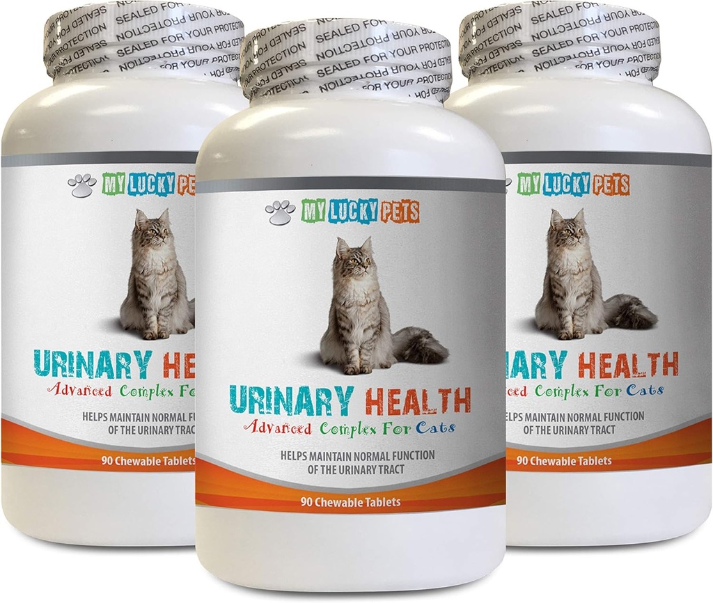 Kot Infekcja moczu - CAT Formuła zdrowia moczowego - Wsparcie Bladder Health - Natural Complex - Żurawiny Suplement dla kotów - 3 butelki (270 terapi)