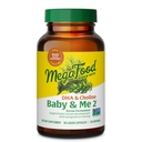 MegaFood Baby & Me 2 Witaminy prenatalne dla kobiet, DHA i suplementów choliny, Płynne DHA i Cholina dla rozwoju mózgu i oczu dziecka w czasie ciąży, Wegan, 60 Kapsułki (30 Służenie)