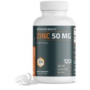 Bronson Zinc 50 MG Wysoka potencja Wspiera zdrowie skóry - Non-GMO, 120 Tabletki wegetariańskie
