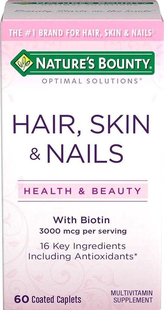 Nature 's Bounty Hair, Skin and Nails Cappets 60 ea (Opakowanie po 5)