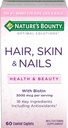 Nature 's Bounty Hair, Skin and Nails Cappets 60 ea (Opakowanie po 5)