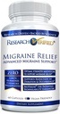 Badania zweryfikowane Migrena Relief - Dual Action Supplement - Redukcja ciężkości i czasu trwania, Hormony równowagi - z Ginger i Ginko Bilob- 60 Kapsułki - 60 Kapsułki - 1 Miesiąc dostaw