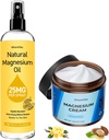 Topical Magnezu Lotion & Spray for Leg Cramps and Sleep, Nocny krem magnezu na ból, Relaks mięśni, Spokój, Głęboka Hydration for Body & Skin Care - Naturalne i bezpieczne dla dzieci