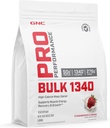 GNC Pro Performance luzem 1340 Mass Gainer Protein Powder, 50g, Gluten Free, Serwatka, Kreatyna, BCAA, 3. Party Tested, Odzysk mięśni i wzrost, Mikroskładniki, Truskawki i śmietanka, 9 Służenie