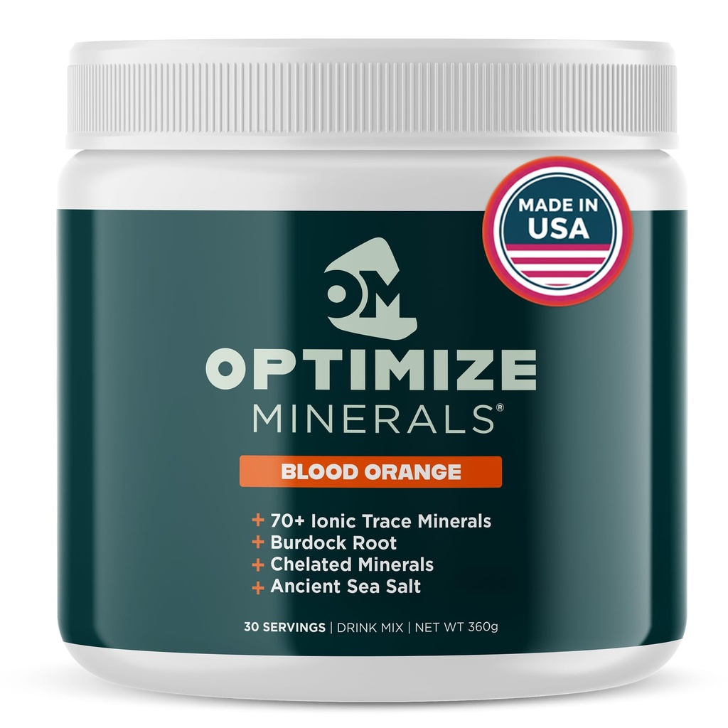 Optymalizacja Minerałów multi Mineral - Nowy wygląd ten sam wzór dzienny - Magnez, Elektrolity i Ślad Suplement mineralny proszek - Gluten Free Vitamin Drink for Optimal Wellness - Blood Orange, 30 Słupki