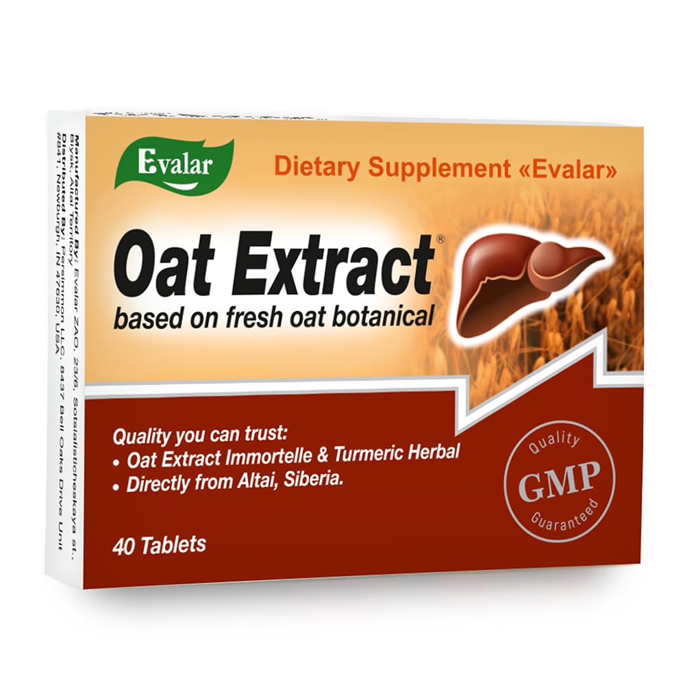 Evalar Oat Extract Immortelle Turmeric Herbs Ovesol Syberian 40 Tabs
