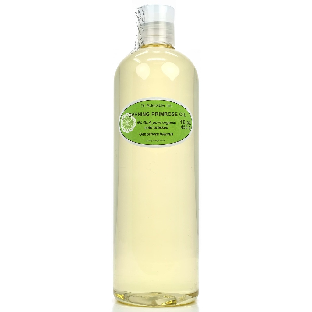 Dr Adorable - 16 oz - Oil Primrose - 100% Pure Natural Organic Cold Pressed