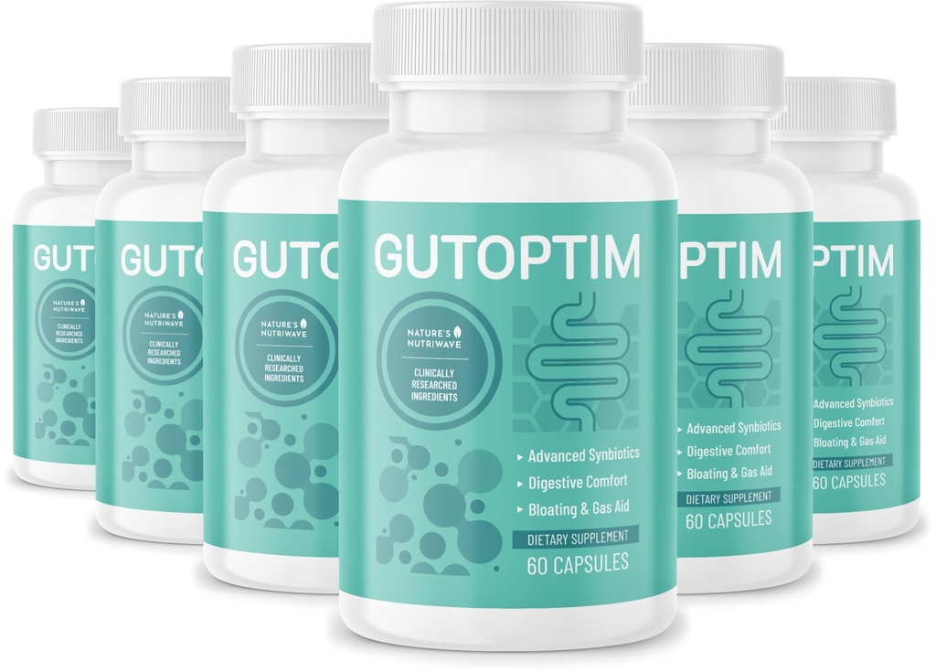 GutOptim Probiotic & Prebiotic Kapsułki 124; Pre i Probiotyki dla Synbiotic Gut Health & Bloating Relief dla kobiet i mężczyzn 124; Enzym z Probiotykami dla Digestive Health 124; Non-GMO, 60 Ct, 6 Miesiące Dostawy